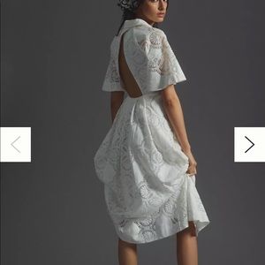 MAEVE EYELET MIDI DRESS White Anthropologie Size 24